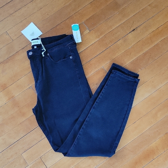 Pistola Midnight Black High Rise Skinny Stretch Jeans Indie Grunge NWT Sz 31 - Picture 2 of 9